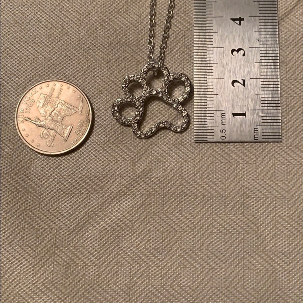 🎉HP🎉RESTOCKED Crystal Paw Print Necklace - Picture 4 of 4